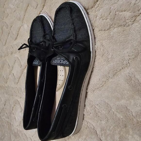 Sperry Women's Starfish Black Boat Shoes 9.5 NWOT - Picture 4 of 9